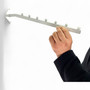 7 Ball Sloping Wall-Fix Display Arm White Steel Space-Saving Rail