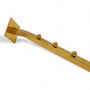 7 Ball Sloping Wall-Fix Display Arm Golden Steel Space-Saving Rail, product shown on a white background, standard product photograph