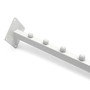 8 Ball Straight Wall-Fix Display Arm White Steel Space-Saving Rail
