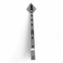 8 Ball Straight Wall-Fix Display Arm Chrome Steel Space-Saving Rail, full-height product view on a white background