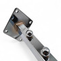 8 Ball Straight Wall-Fix Display Arm Chrome Steel Space-Saving Rail, close product view against a light background