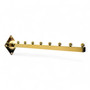8 Ball Straight Wall-Fix Display Arm Golden Steel Space-Saving Rail, product shown on a white background