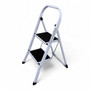 Heavy Duty Foldable 2 Step Steel Ladder with Non Slip Wide Treads 150kg Capacity