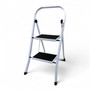 Heavy Duty Foldable 2 Step Steel Ladder with Non Slip Wide Treads 150kg Capacity