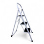 Heavy Duty Foldable 3 Step Steel Ladder with Non Slip Wide Treads 150kg Capacity
