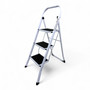 Heavy Duty Foldable 3 Step Steel Ladder with Non Slip Wide Treads 150kg Capacity