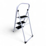 Heavy Duty Foldable 3 Step Steel Ladder with Non Slip Wide Treads 150kg Capacity, product shown on a white background, gallery image 14 of 14