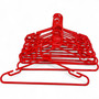 Red Heavy Duty 41.5cm Plastic Hangers with Trouser Bar and Shoulder Notches