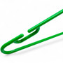 Green Heavy Duty 41.5cm Plastic Hangers with Trouser Bar and Shoulder Notches, close product view on a white background, tight, centred square layout