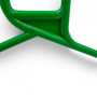 Green Heavy Duty 41.5cm Plastic Hangers with Trouser Bar and Shoulder Notches, product shown against a coloured background