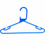 Blue Heavy Duty 41.5cm Plastic Hangers with Trouser Bar and Shoulder Notches
