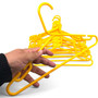Yellow Heavy Duty 41.5cm Plastic Hangers with Trouser Bar and Shoulder Notches