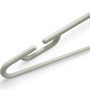 White Heavy Duty 41.5cm Plastic Hangers with Trouser Bar and Shoulder Notches, close product view on a white background, balanced, centred square layout