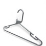 Silver Grey Heavy Duty 41.5cm Plastic Hangers with Trouser Bar and Shoulder Notches, close product view against a light background, balanced, centred square layout