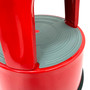 Durable Red Steel Kick Step Stool Non-Slip Portable for Home Office Warehouse