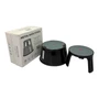 Durable Black Steel Kick Step Stool Non-Slip Portable for Home Office Warehouse, product shown on a white background