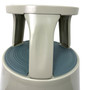 Durable Grey Steel Kick Step Stool Non-Slip Portable for Home Office Warehouse, product shown against a light background
