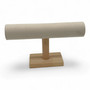 Wooden Cream T-Bar Watch Jewellery Display Stand Holder Organizer for bracelet