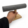 Wooden Grey Bar T-Bar Watch Jewelry Display Stand Holder Organizer for Necklaces
