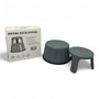 Basalt Grey Steel Kick Step Stool Non-Slip Portable for Home Office Warehouse, product shown on a white background