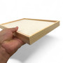 Jewelry Drawer Organizer 100-Grid Beige Bamboo Velvet Insert 35×24×3cm, product shown against a coloured background