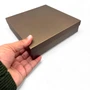 Gold Square Necklace Pendant Display Gift Box with Black Velvet Insert, evenly lit product image