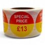 Roll of 500 Special Price Self-Adhesive Stickers, close product view on a white background