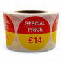 Roll of 500 Special Price Self-Adhesive Stickers, printed product shown on a white background, balanced, centred square layout