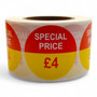 Roll of 500 Special Price Self-Adhesive Stickers – 40mm Retail Labels £1-£60