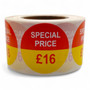 Roll of 500 Special Price Self-Adhesive Stickers – 40mm Retail Labels £1-£60