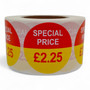 Roll of 500 Special Price Self-Adhesive Stickers–40mm Retail Labels £1.25-£14.99