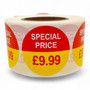 Roll of 500 Special Price Self-Adhesive Stickers–40mm Retail Labels £1.25-£14.99