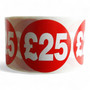 Roll of 500 Red Price Stickers, printed product shown on a white background, gallery image 8 of 16
