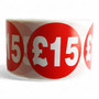 Roll of 500 Red Price Stickers, printed product shown on a white background, gallery image 6 of 16