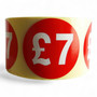 Roll of 500 Red Price Stickers, printed product shown on a white background, gallery image 11 of 16