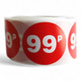 Roll of 500 Red Price Stickers, printed product shown on a white background, gallery image 6 of 7