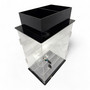 Large Clear Acrylic Rotating Display Cabinet with Lock, product shown on a white background, evenly lit product image