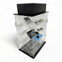 Large Clear Acrylic Rotating Display Cabinet with Lock – 4-Shelf Showcase