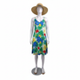 Fiberglass Headless Female Mannequin Glossy White with Glass Stand, full-height product view on a white background, balanced, centred square layout