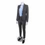 Fiberglass Headless Female Mannequin Glossy White with Glass Stand, full-height product view on a white background, gallery image 9 of 16