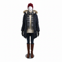 Fiberglass Headless Female Mannequin Glossy White with Glass Stand, full-height product view on a white background, gallery image 13 of 16