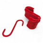 Pack of 10 Red PVC Coated Heavy Duty S Hooks, product shown on a white background, standard product photograph