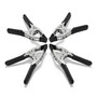 Pack of 4-6" Extra Heavy Duty Black Metal Spring Clamp, close product view on a white background