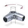 4-Way Corner Clamp for 25mm, product shown on a white background, balanced, centred square layout