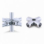 Heavy Duty 6-Way Corner Clamp for 25mm, product shown on a white background, balanced, centred square layout