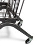 100L Grey Supermarket Wire Shopping Trolley with Child Seat & Swivel Castors, product shown against a coloured background, standard product photograph
