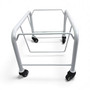White Shopping Basket Stacker with Wheels for 21L–28L Retail Baskets