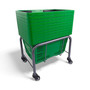 Dark Grey Shopping Basket Stacker with Wheels for 21L–28L Retail Baskets
