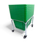 Chrome Shopping Basket Stacker with Wheels for 21L, product shown on a white background, full-height product photograph