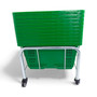 Chrome Shopping Basket Stacker with Wheels for 21L, close product view on a white background